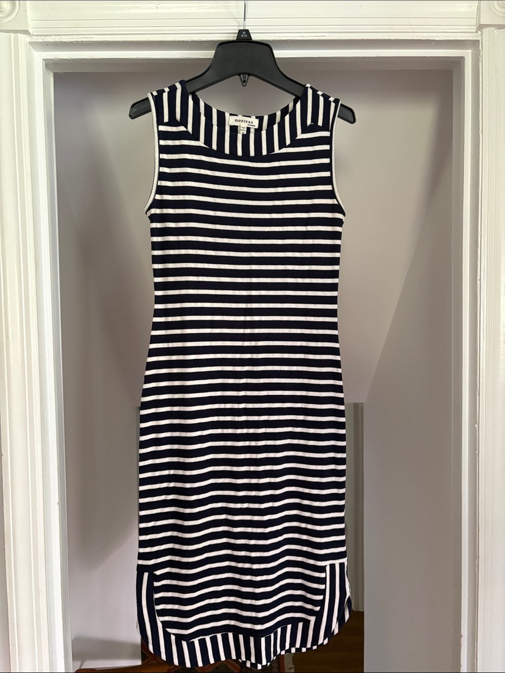 Monteau Sleeveless Knit Striped Dress